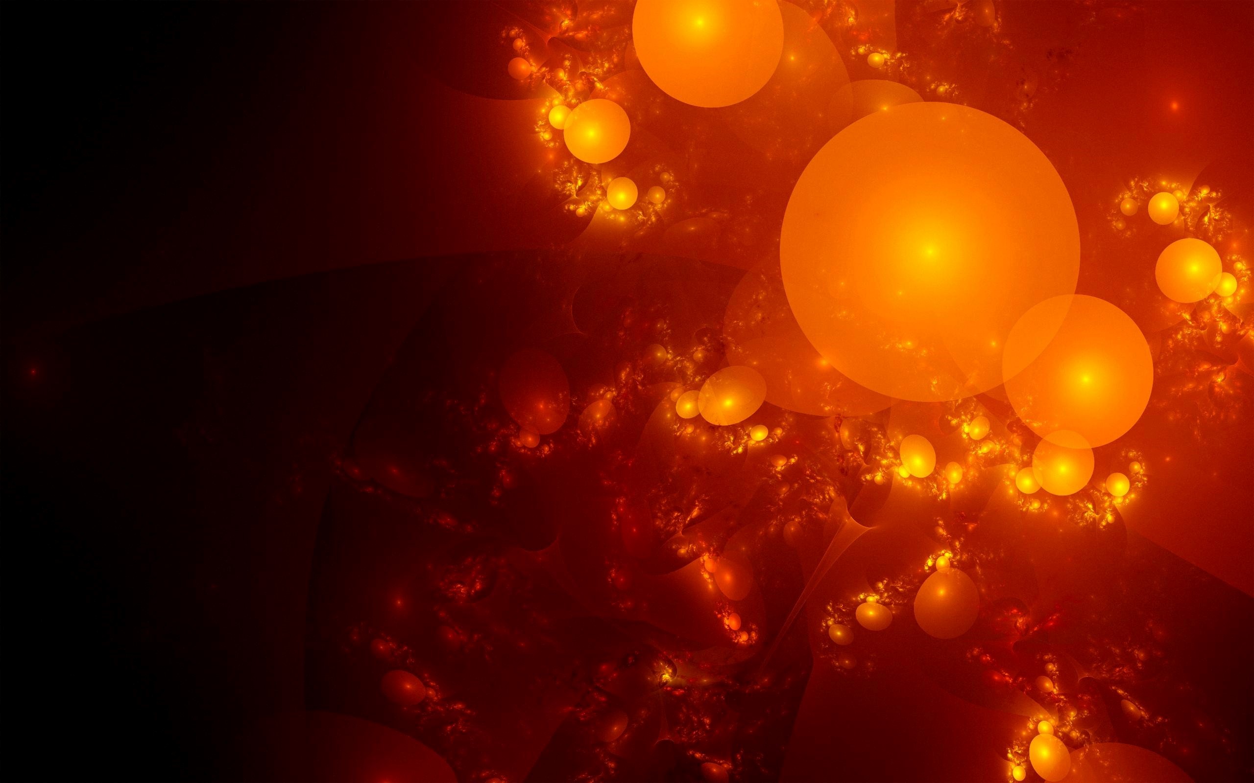 Bubbles Orange Abstract Background - Wallpaper - HD Wallpaper 