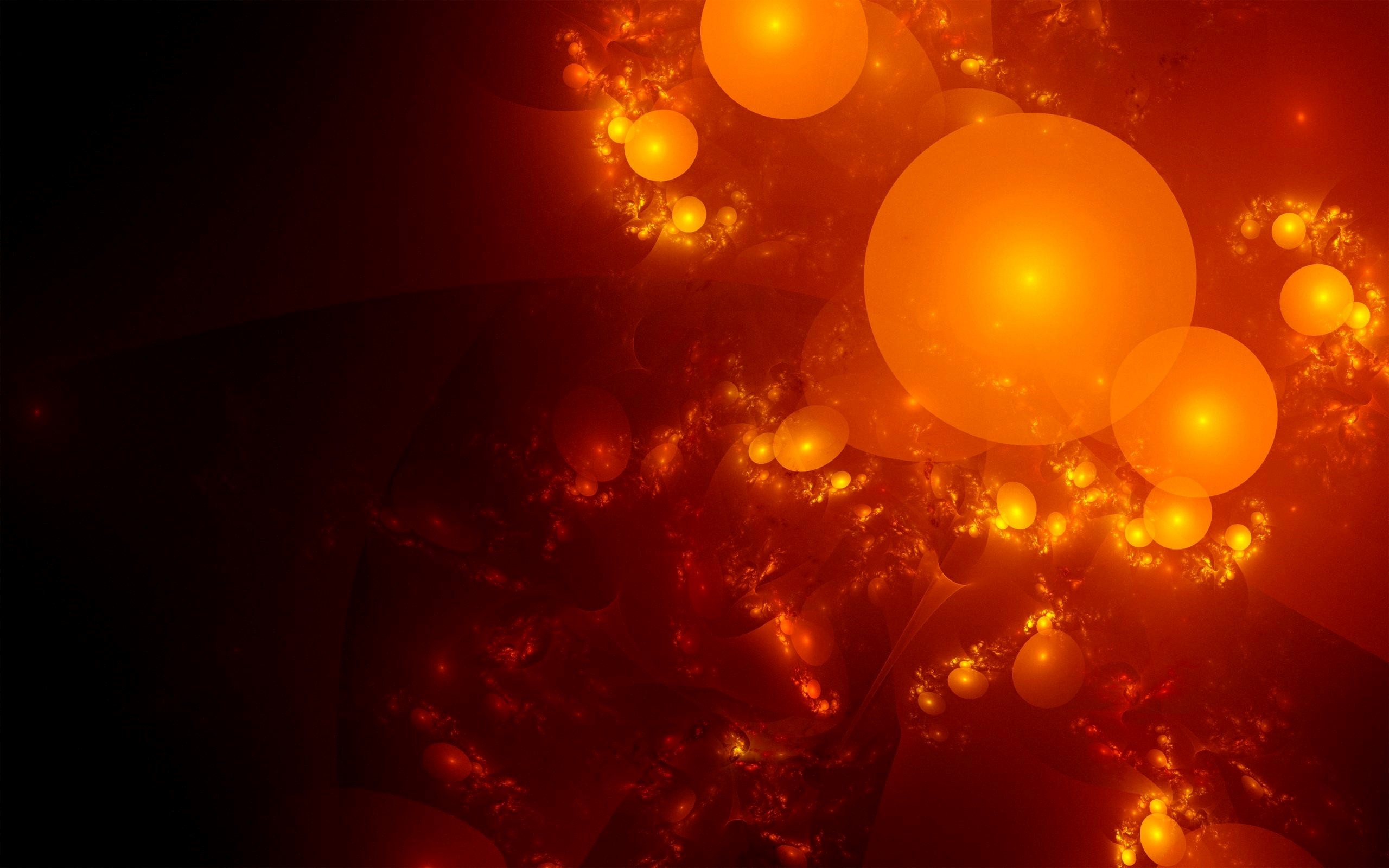 Bubbles Orange Abstract Background - Wallpaper - 2560x1600 Wallpaper