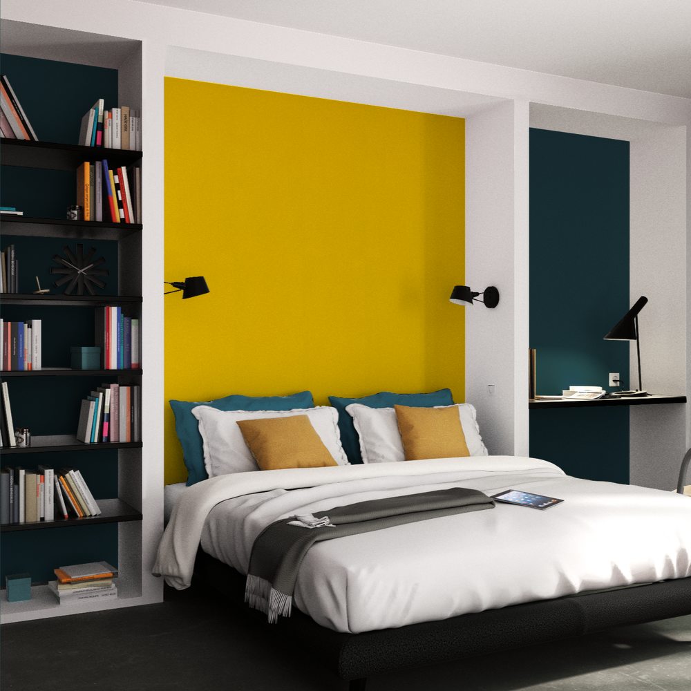 Non-woven Wallpaper New Infinity Colour Lemon Yellow - Papier Peint Emmanuelle Rivassoux - HD Wallpaper 