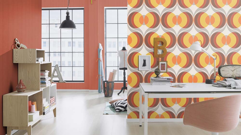 Orange Striped Wallpaper Texture - HD Wallpaper 