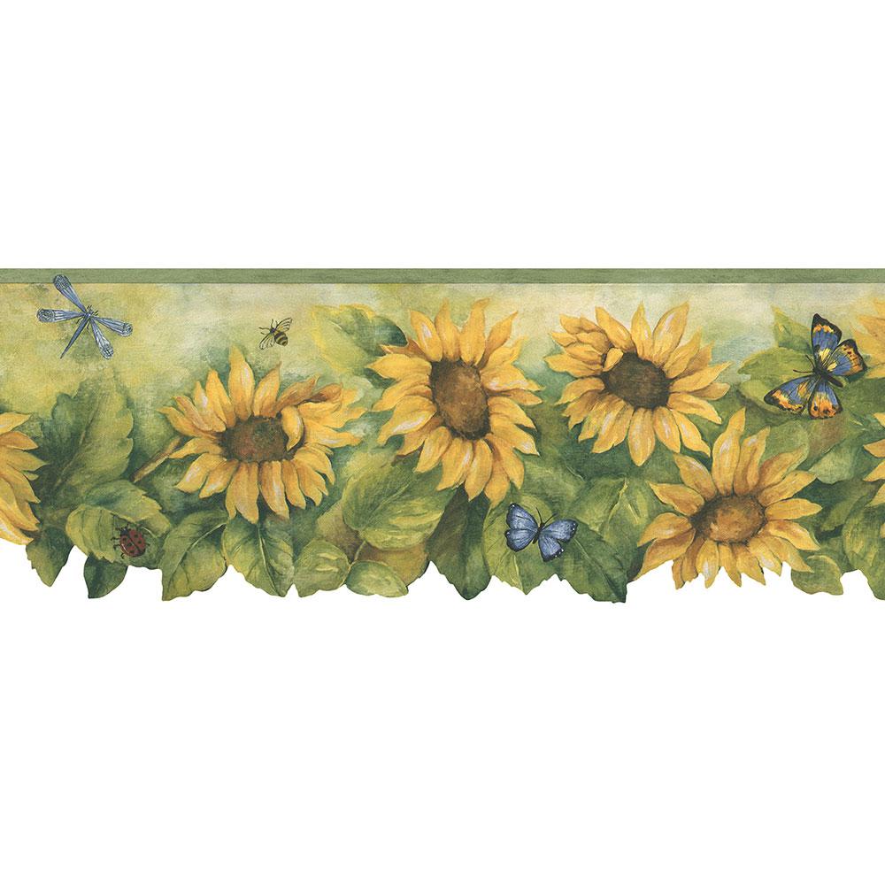 Sunflower Wallpaper Border - HD Wallpaper 