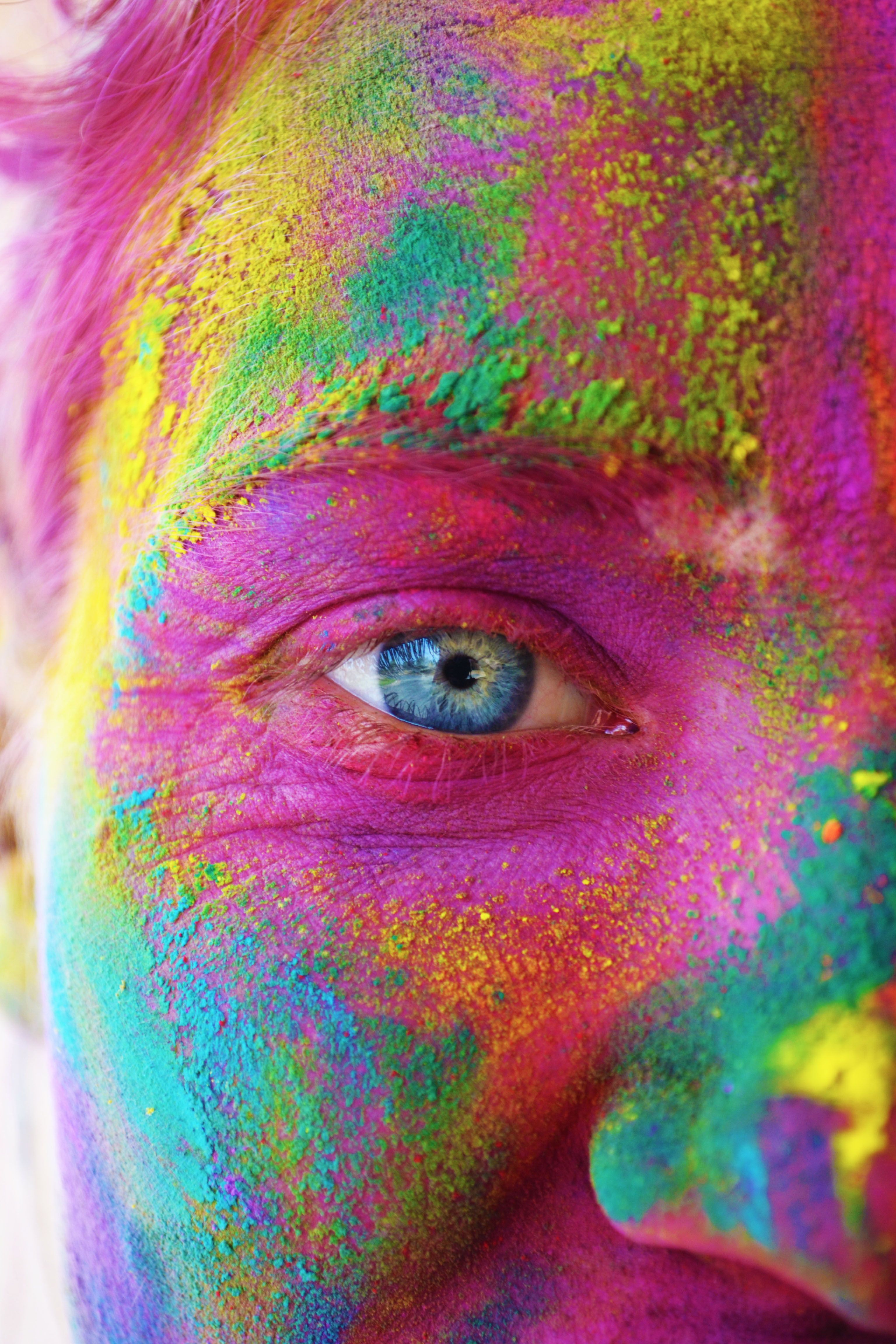 Holi Face - HD Wallpaper 