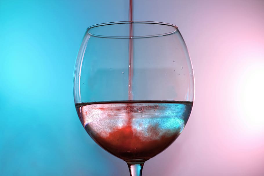 Glass, Wine, Water, Mix, Color, Color Game, Red, Red - Wine Mix With Water - HD Wallpaper 