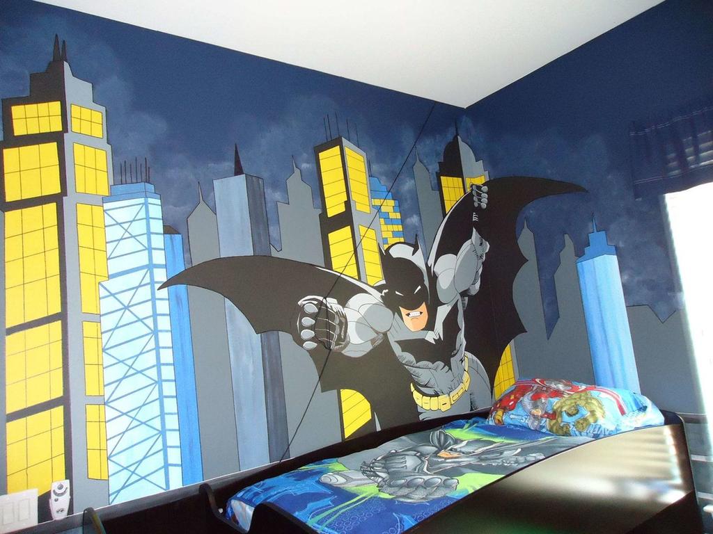 160957 Kids Room Deluxe Spiderman Marvel Wallpaper - Batman Mural - HD Wallpaper 