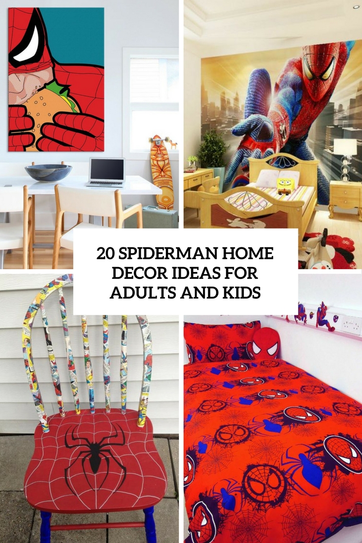 Spiderman Home Decor Ideas For Adults And Kids Cover - Spiderman Room Design - HD Wallpaper 