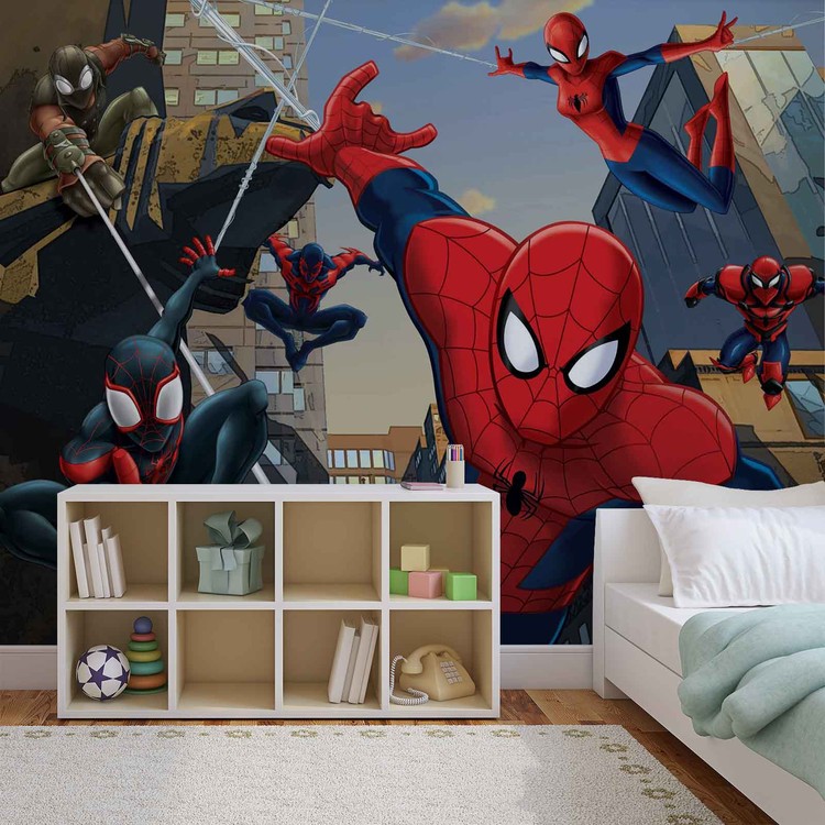 Spiderman Marvel Wallpaper Mural - Decoracion Del Rey Leon - HD Wallpaper 