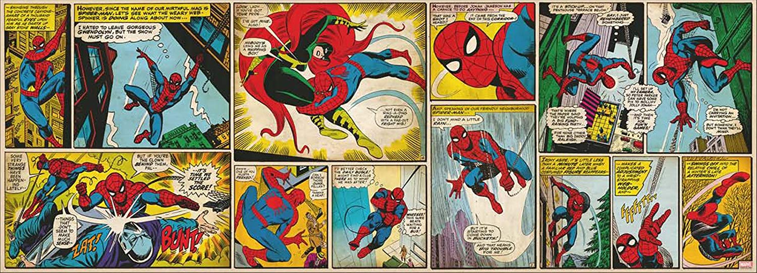 Spiderman Comic Book Strip - HD Wallpaper 
