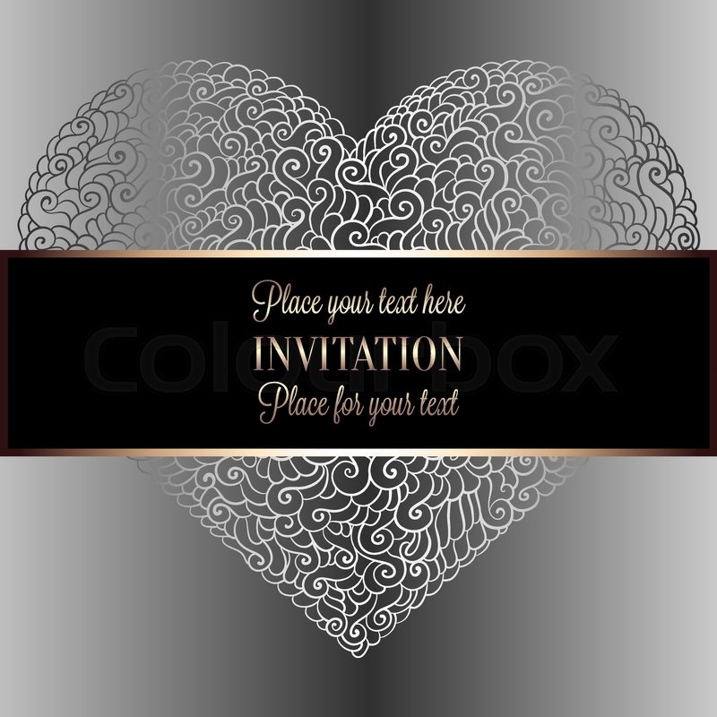 Love Black Gold Vintage Background - HD Wallpaper 