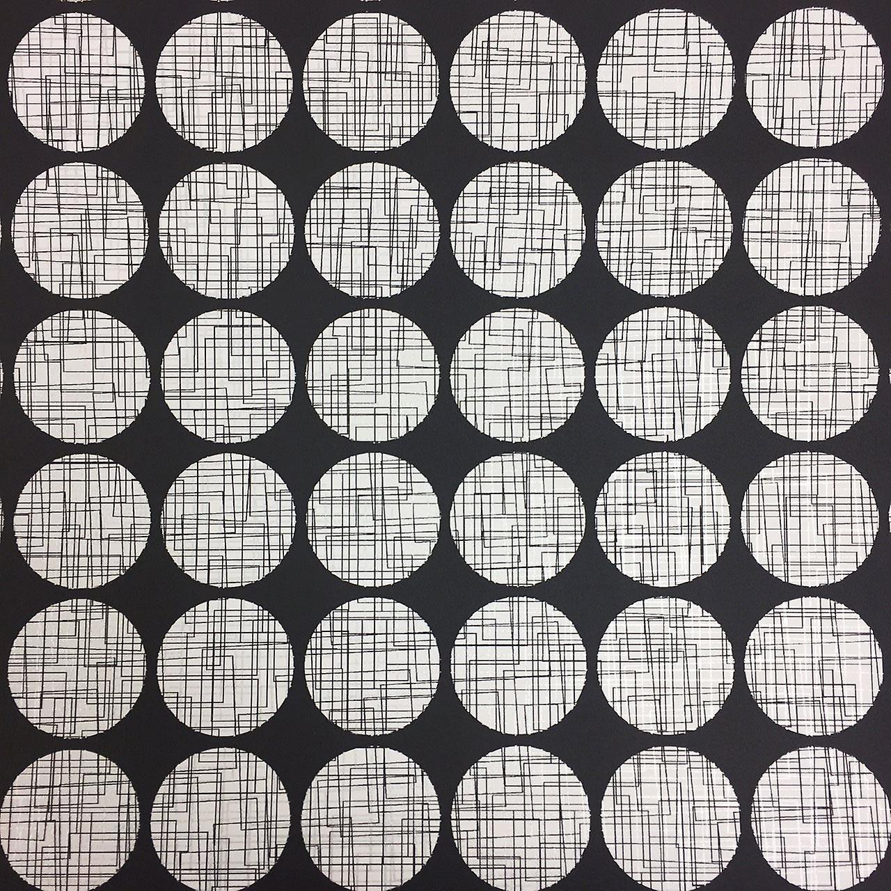 Rasch 3d Effect Maze Matrix Lines Wallpaper Black Metallic - Revolution Makeup Eyeshadow Palette 2018 32 - HD Wallpaper 