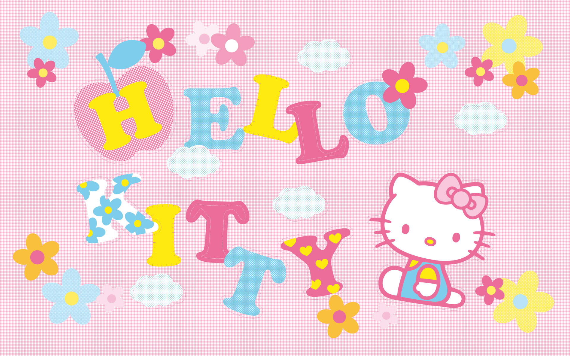 Background Cute Hello Kitty - HD Wallpaper 