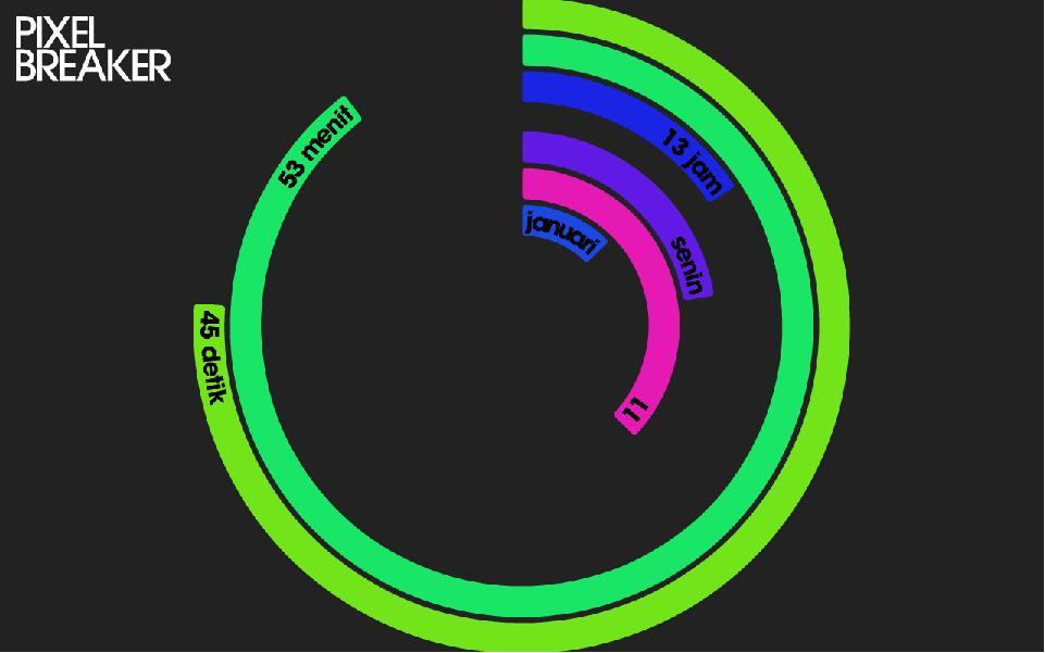 Polar Clock Screensaver - Circle - HD Wallpaper 