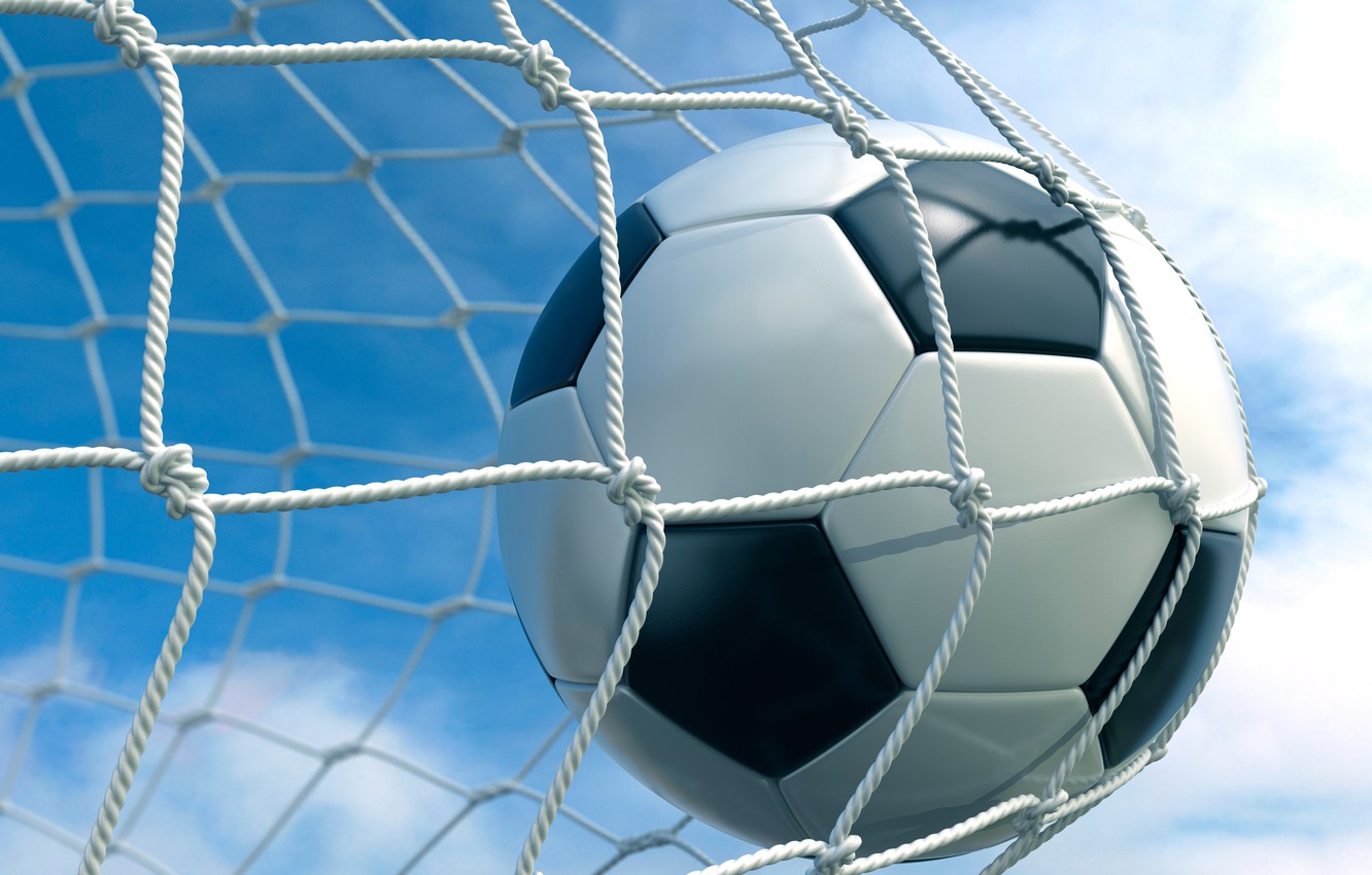 Photo Wallpaper The Sky, Clouds, Background, Mesh, - Balon De Futbol Gol - HD Wallpaper 