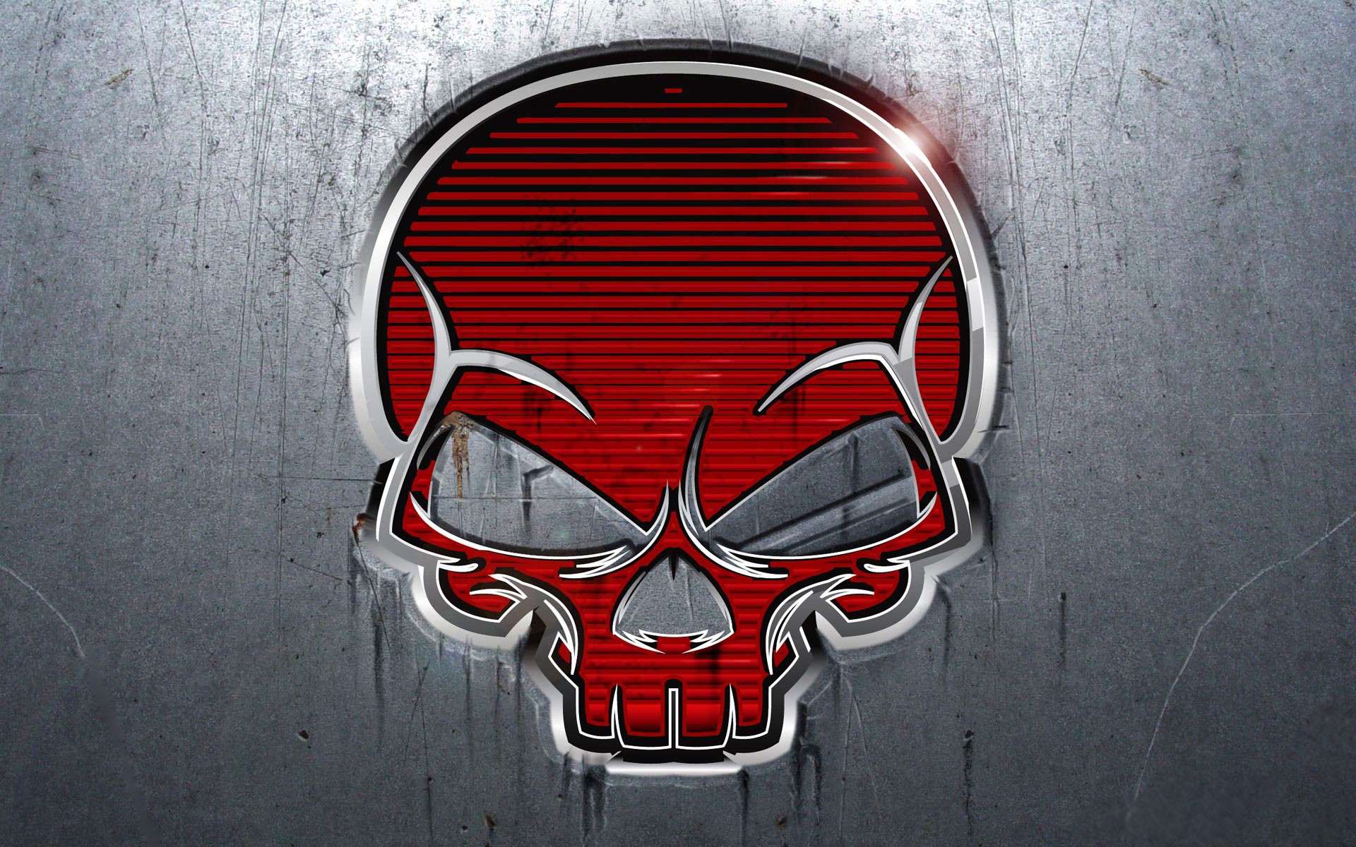 Cool Red Skull - HD Wallpaper 
