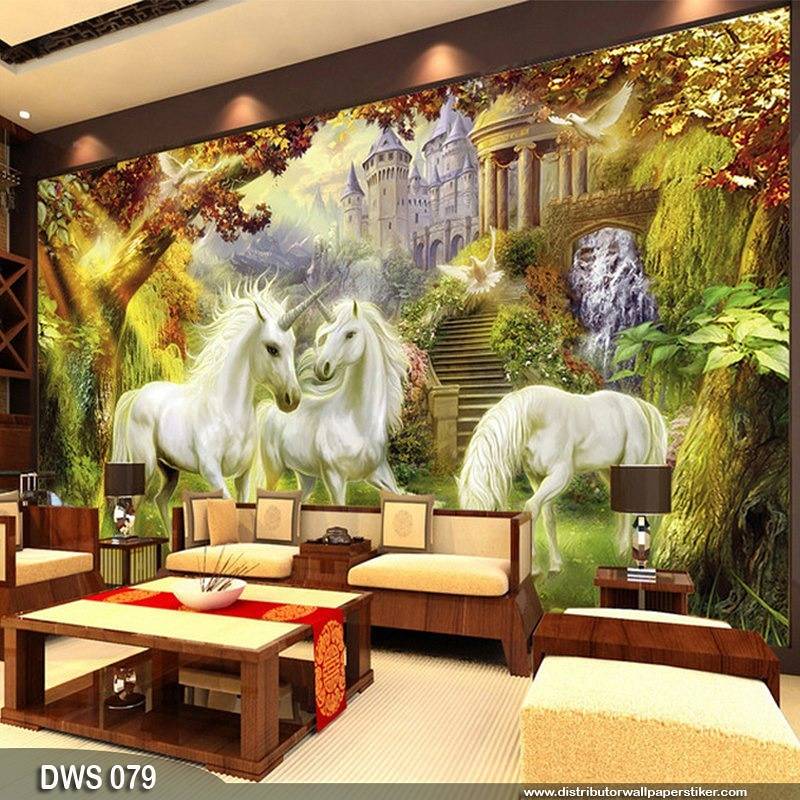 Wallpaper Custom Wallpaper 3d Wallpaper Dinding Kuda - Tranh Dán Tường Nhập Khẩu - HD Wallpaper 