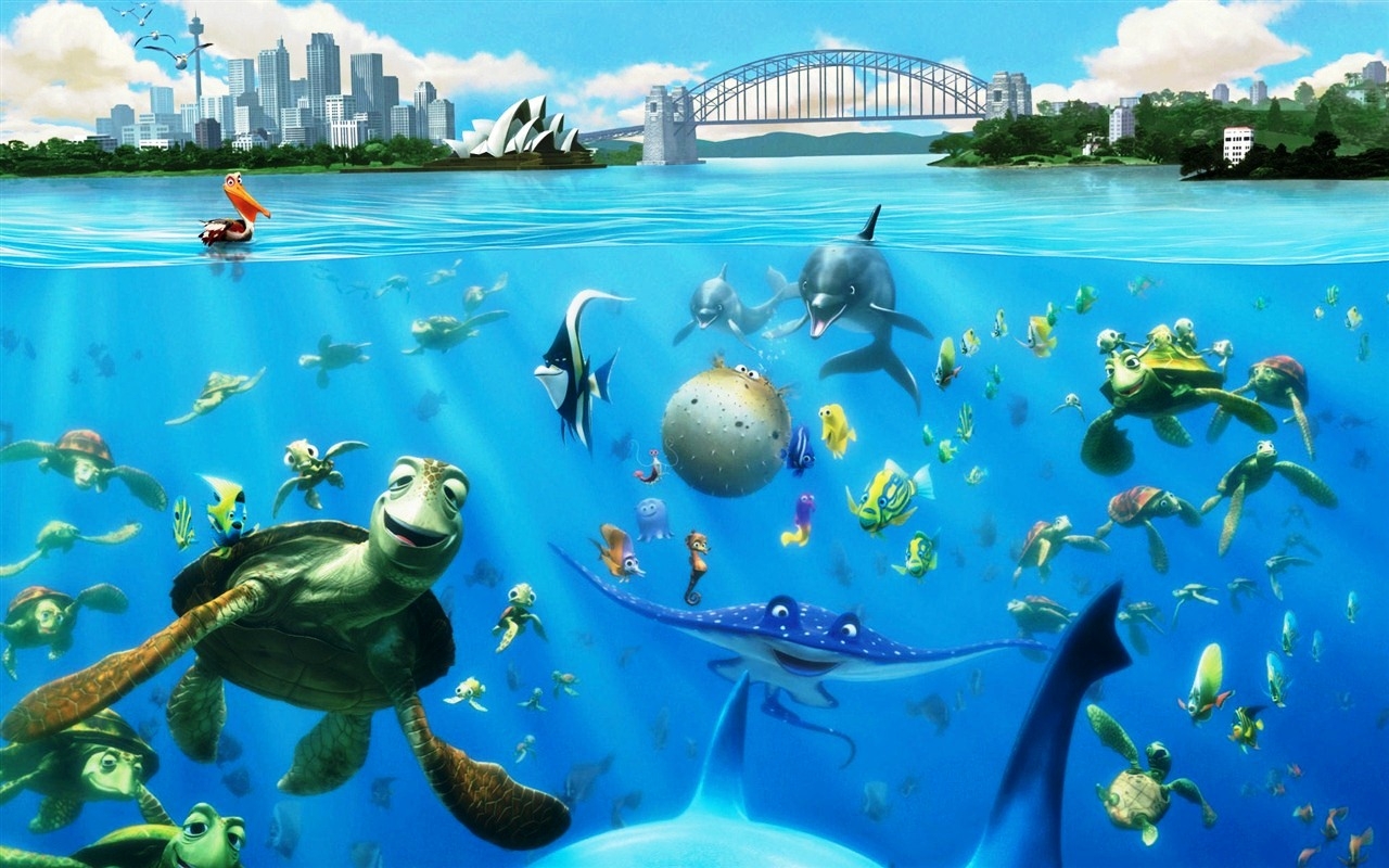Download Finding Nemo Wallpaper Hd Pictures To Pin - Finding Nemo Desktop Background - HD Wallpaper 