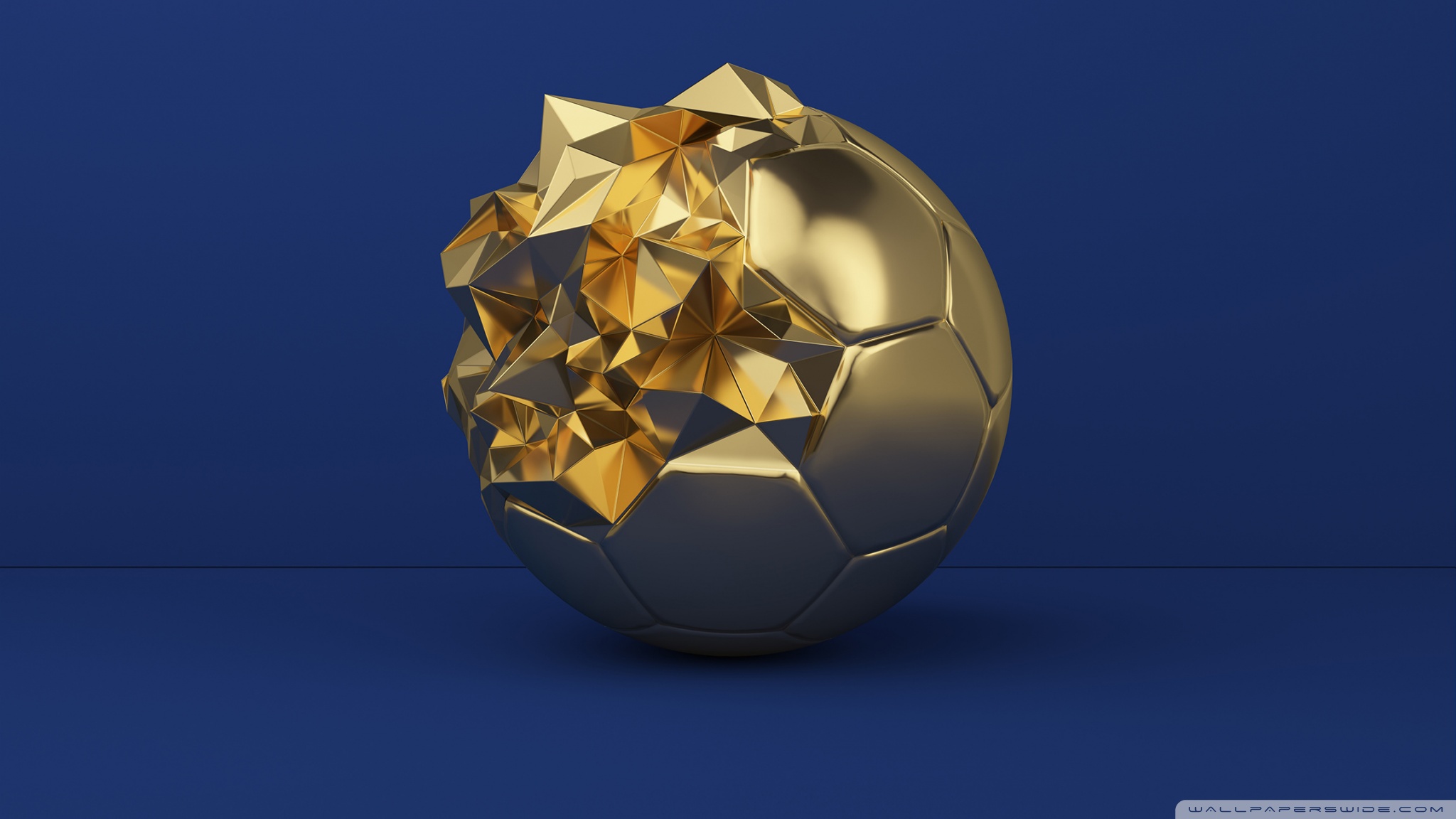 3d Golden Balls - HD Wallpaper 