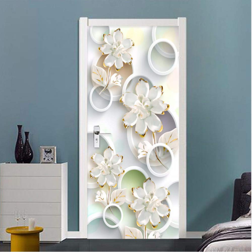 Xbwy 3d Wallpaper Modern Fashion Stereo Circle Flowers - Wallpaper - HD Wallpaper 