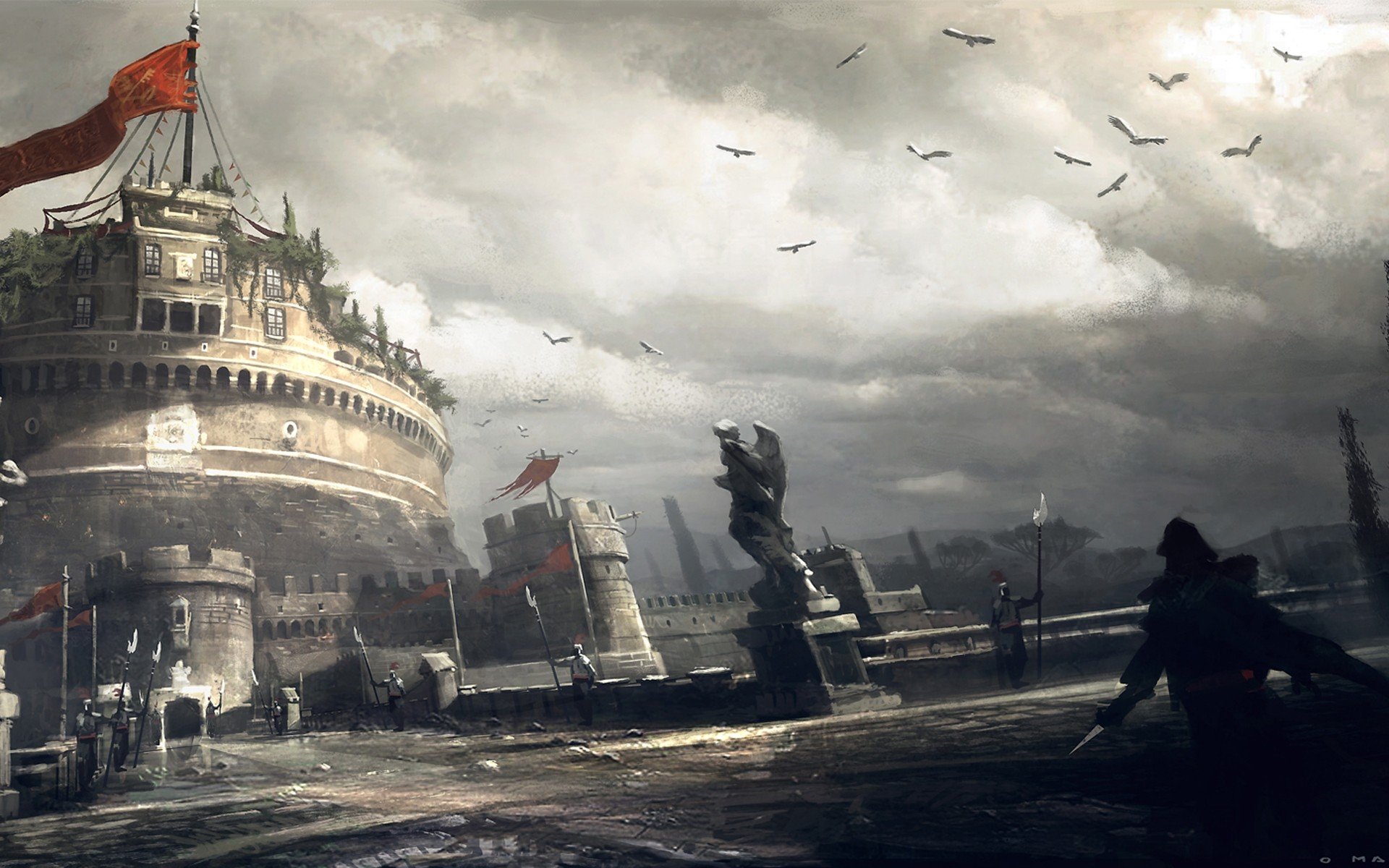 Assassin's Creed Brotherhood Concept Art - HD Wallpaper 