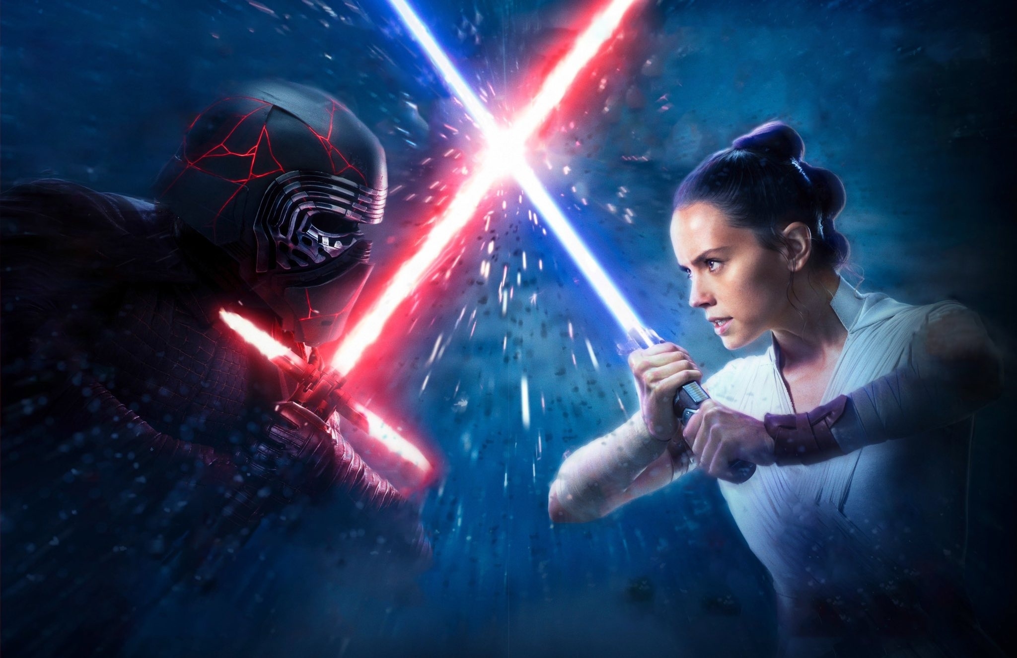 Photo Wallpaper Lightsabers, Kylo Ren, Lucasfilm, Adam - Star Wars The Rise Of Skywalker Poster - HD Wallpaper 
