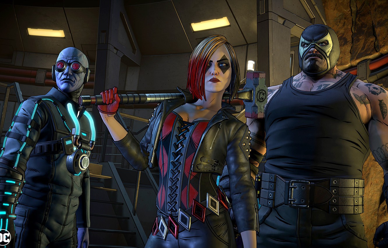 Photo Wallpaper The Game, Glasses, Costume, Mask, Hammer, - Batman The Enemy Within - HD Wallpaper 