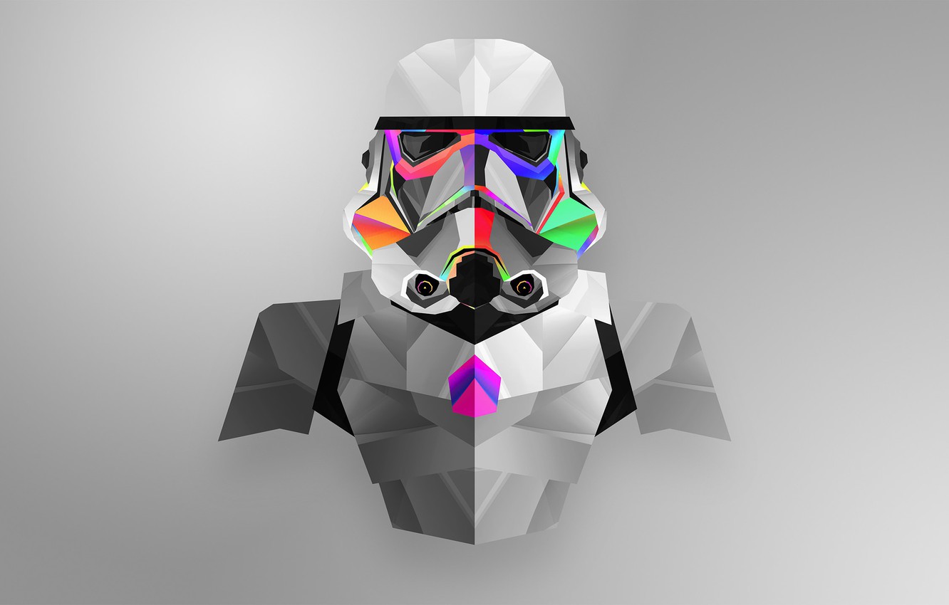 Photo Wallpaper Minimalism, Star Wars, Helmet, Soldiers, - Fondos De Pantalla Star Wars Clones - HD Wallpaper 