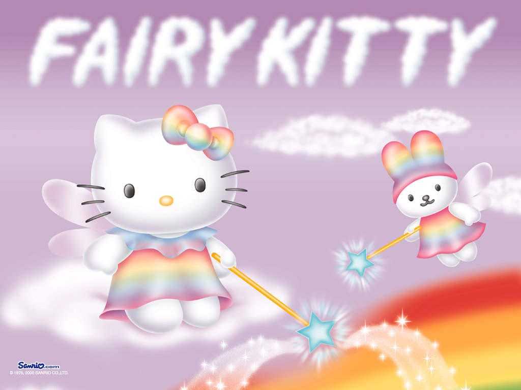 Hellokittyfreewallpaper - Fairy Hello Kitty Background - HD Wallpaper 
