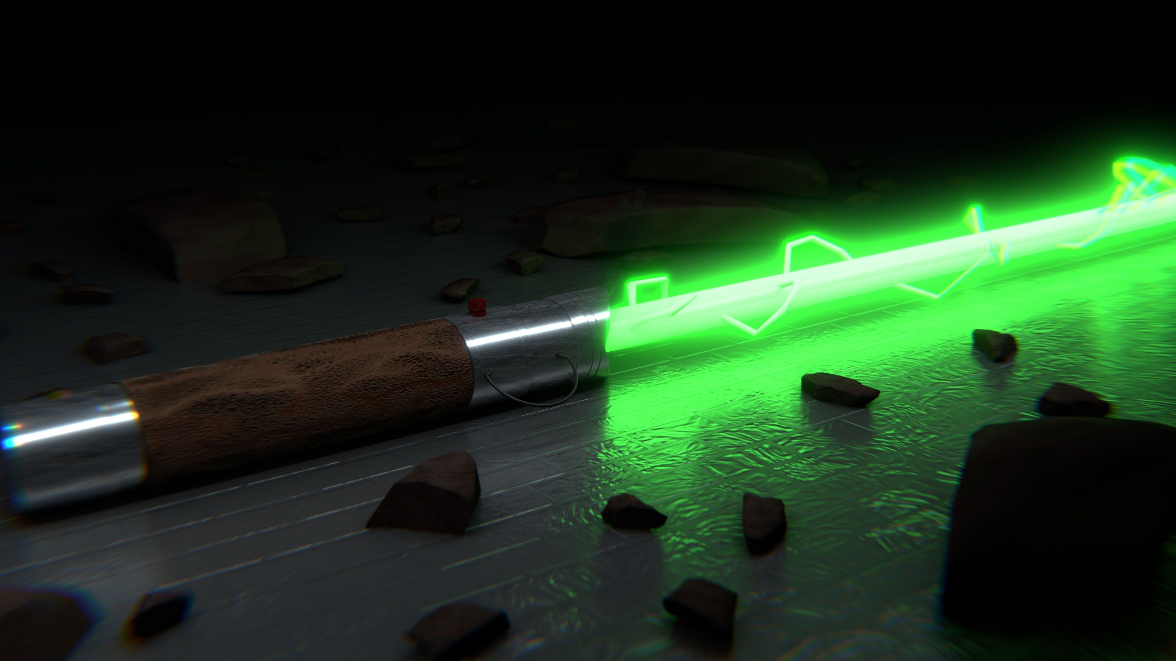 Star Wars Green Lightsaber 4k Uhd Wallpaper - Star Wars Green Lightsaber - HD Wallpaper 