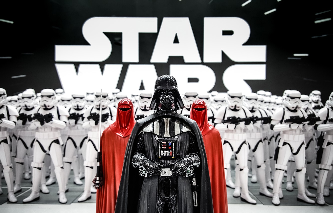 Photo Wallpaper Darth Vader, Star Wars, Stormtrooper - Darth Vader And Clone Troopers - HD Wallpaper 