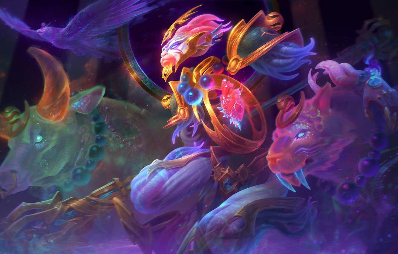 Photo Wallpaper Magic, Being, Smite - Infinite Shift Sun Wukong - HD Wallpaper 
