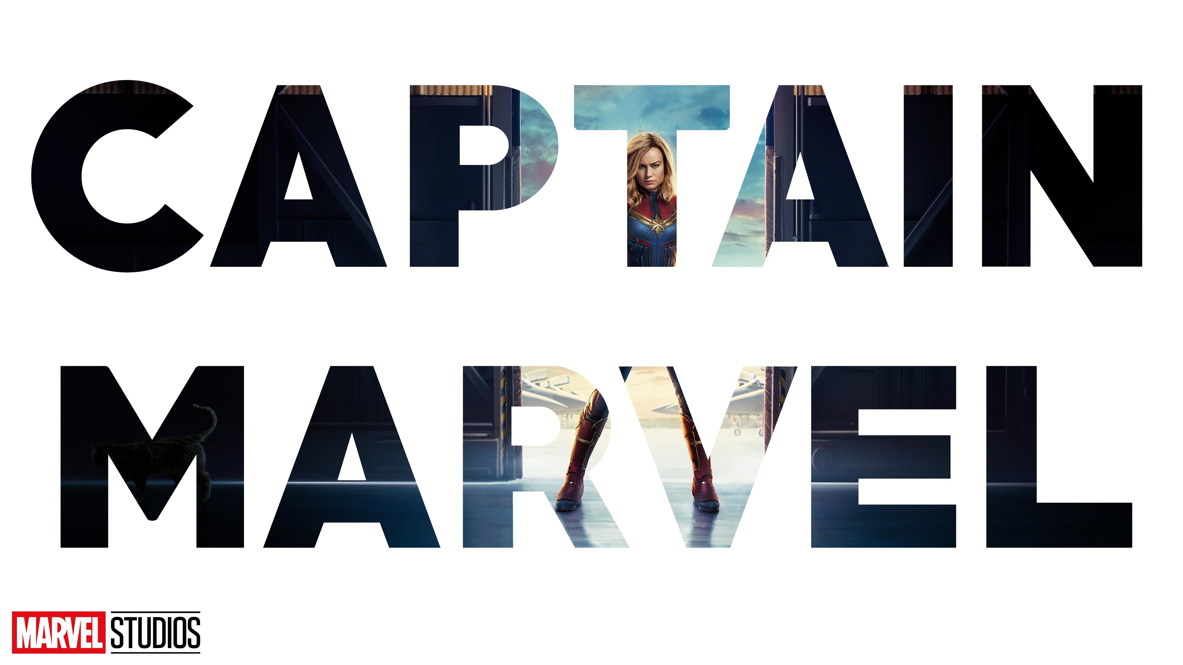 4k Captain Marvel Logo Background Wallpaper - Graphic Design - HD Wallpaper 