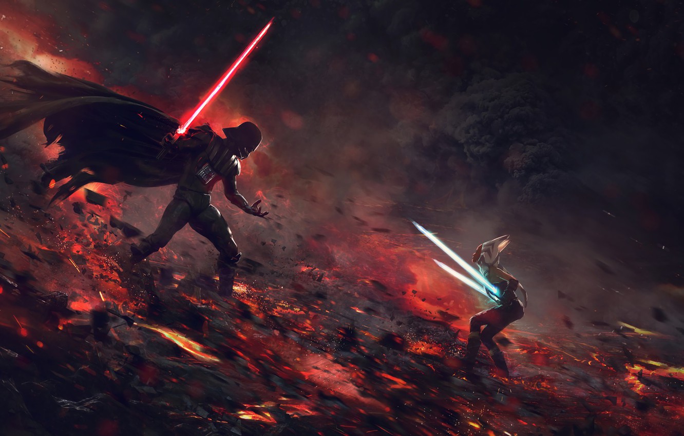 Photo Wallpaper Star Wars, Darth Vader, Lightsaber - Darth Vader Art - HD Wallpaper 