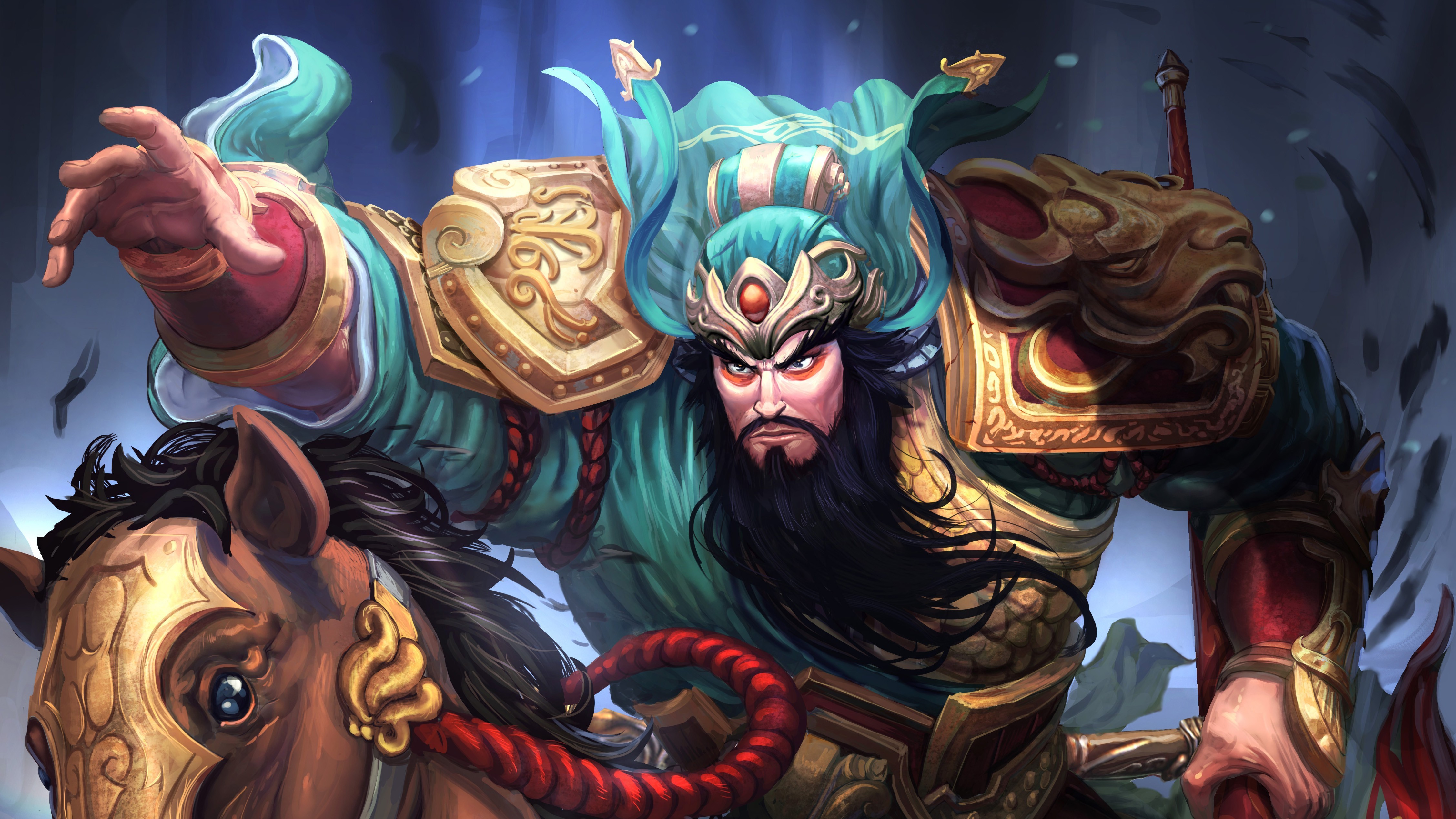 Guan Yu Wallpaper Smite - HD Wallpaper 