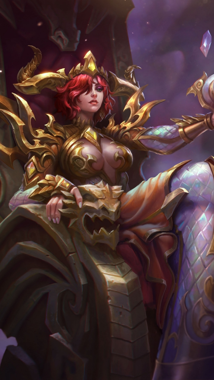 Queen, Red Head, Smite, Video Game, Wallpaper - Smite Dragon Priestess Nox - HD Wallpaper 