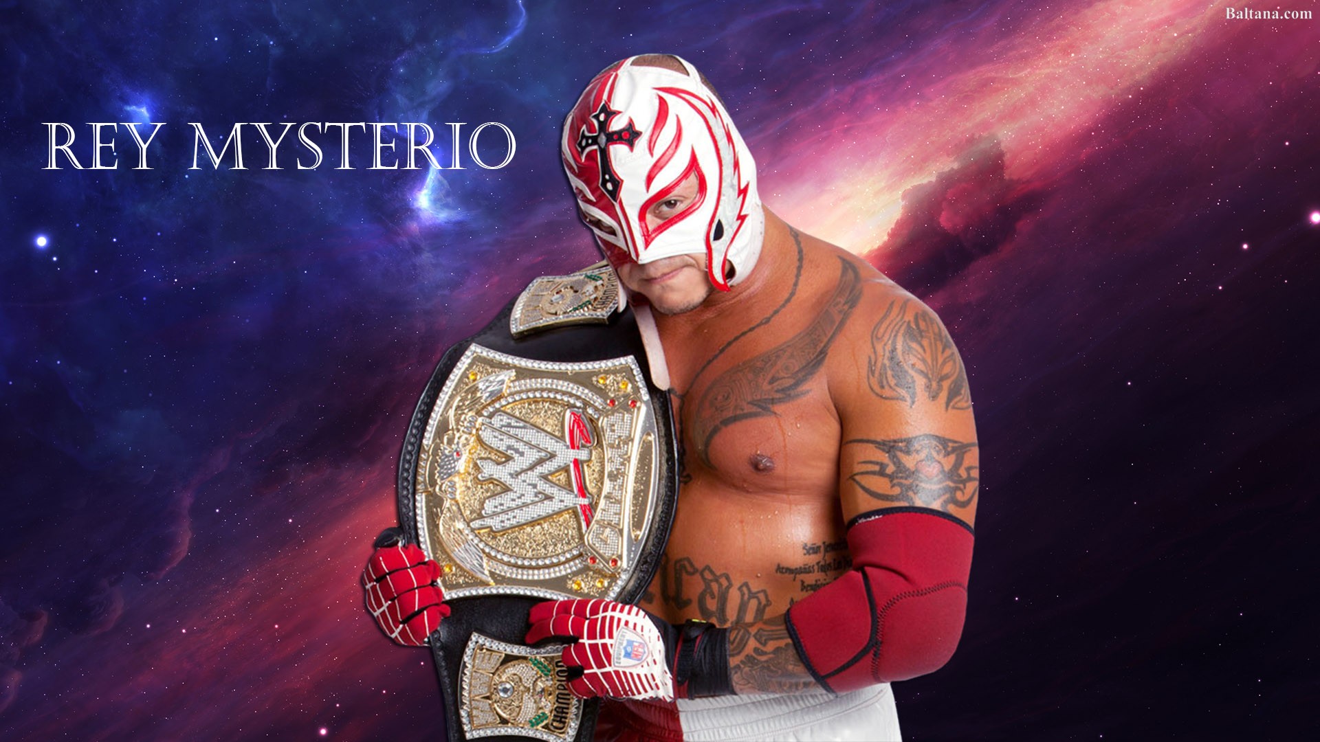 Rey Mysterio Background Wallpaper - Rey Mysterio Universal Champion - HD Wallpaper 