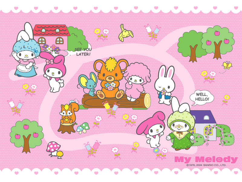 My Melody - My Melodys Friends - HD Wallpaper 