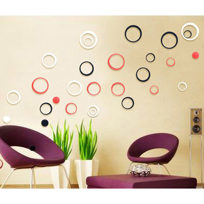 Wall Decor Circle Stickers - HD Wallpaper 