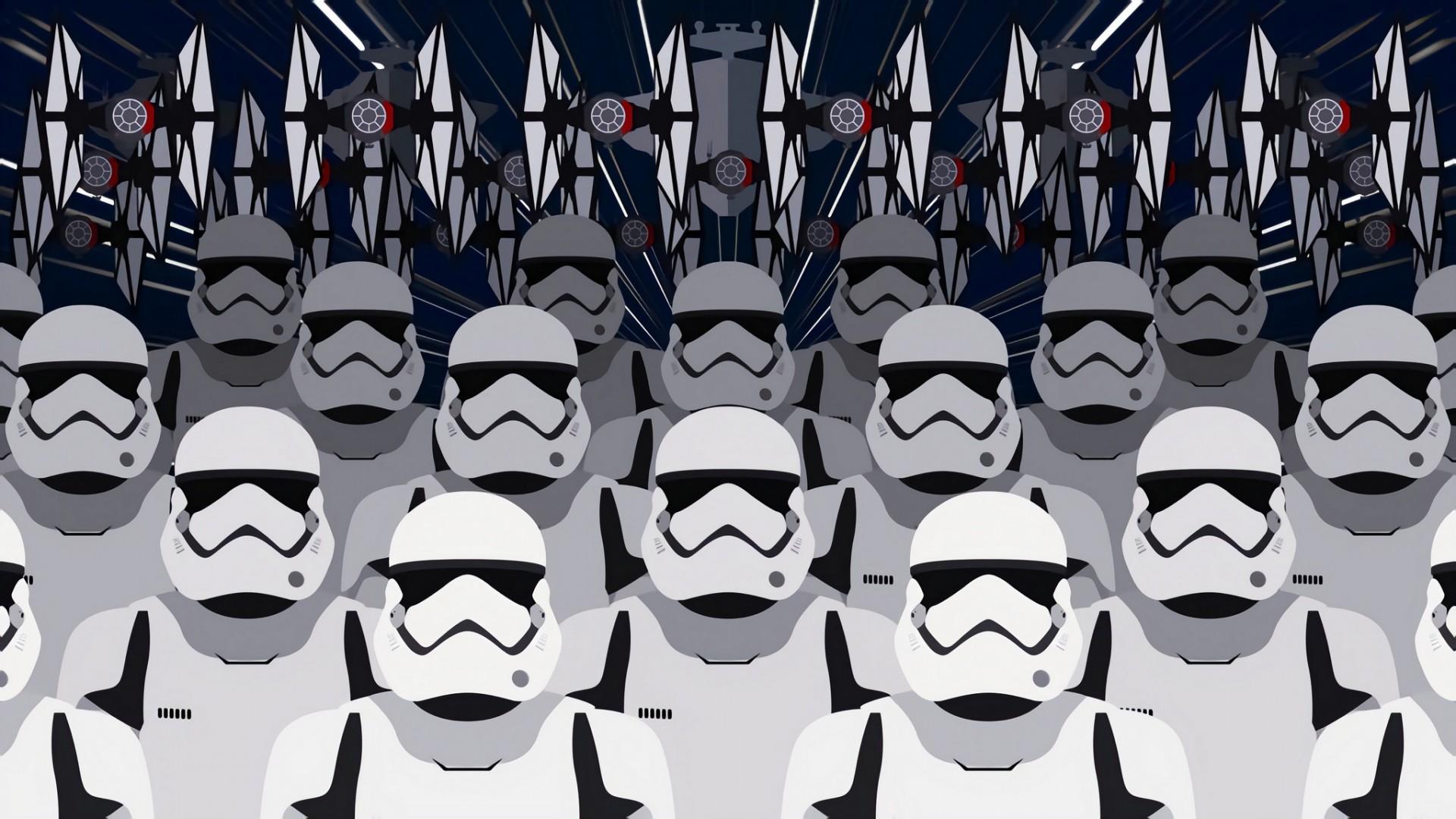 First Order Stormtrooper Wallpaper - First Order Stormtrooper Army - HD Wallpaper 