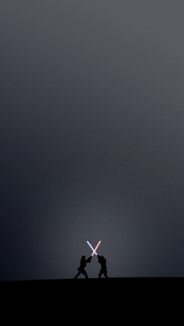 Star Wars Lightsaber Battle Iphone - HD Wallpaper 