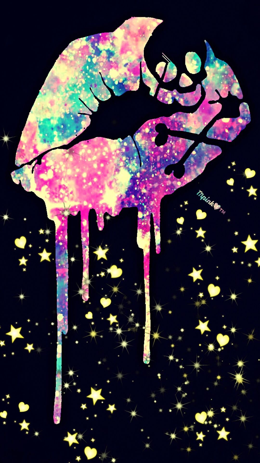 1080x1920, Punk Lips Galaxy Wallpaper - Kiss Of Death - HD Wallpaper 