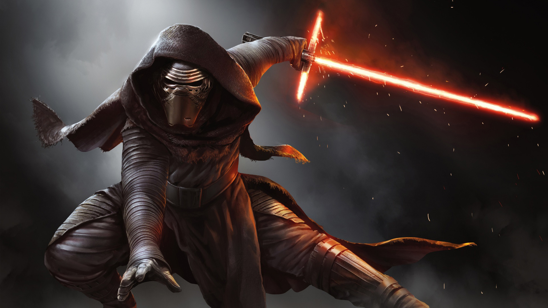 Kylo Ren Wallpapers Free Wallpapers & Background Images - Kylo Ren With Lightsaber - HD Wallpaper 