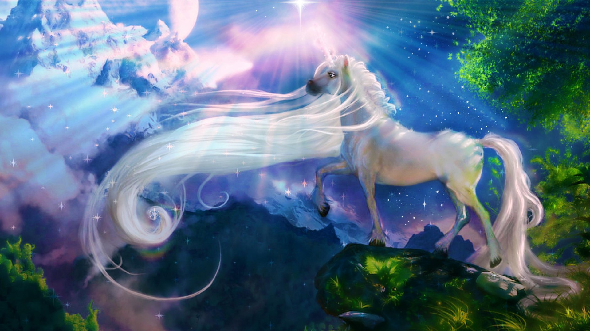 Unicorn Background - HD Wallpaper 