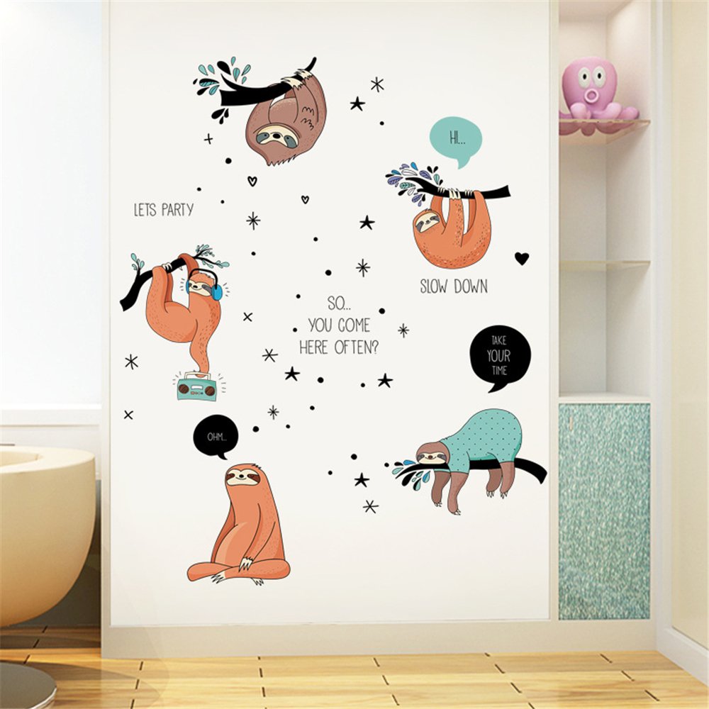 Sloth Wall Stickers - HD Wallpaper 