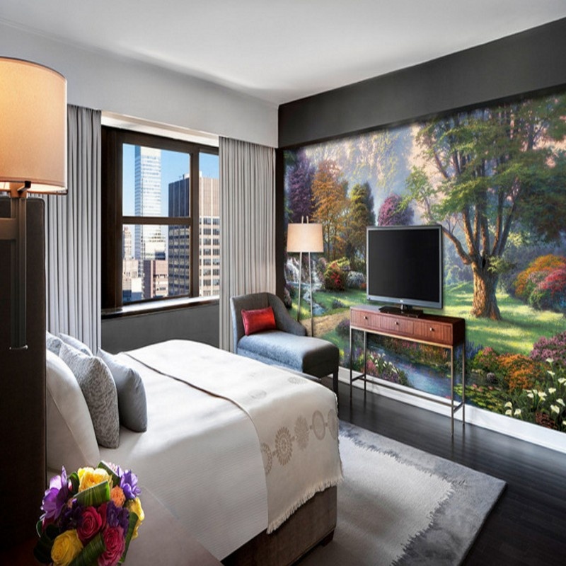 Contemporary Wallpaper 3d Country Landscape Oil Painting - Wallpaper - HD Wallpaper 