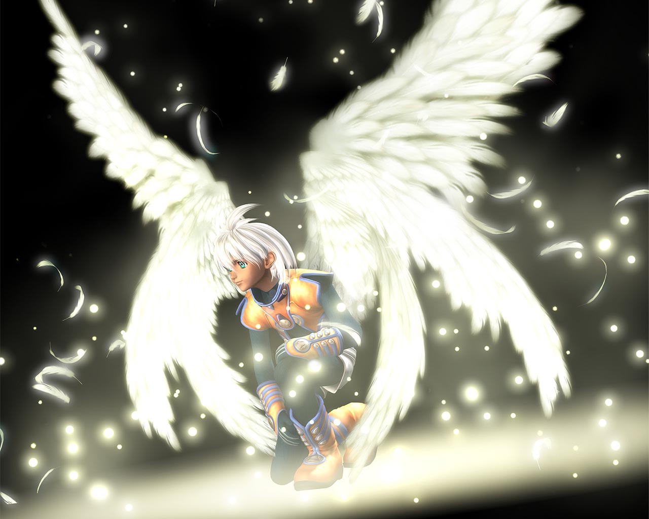 Anime Image Guardian Angel - HD Wallpaper 