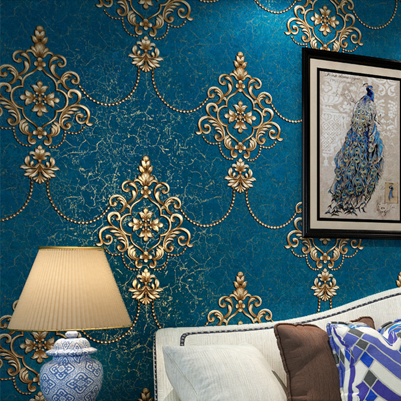 Gold Damask Wallpaper Luxury Wall - HD Wallpaper 