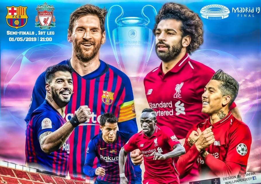 Barcelona Liverpool Champions League - HD Wallpaper 