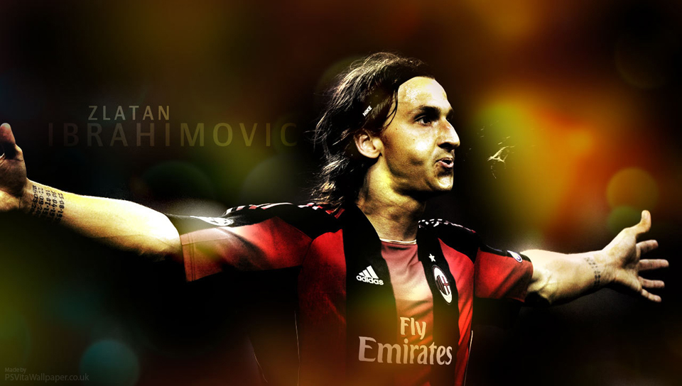 Ibrahimovic Ac Milan Ps Vita Wallpaper - Ibtahimovic Wallpaper With Ac Milan - HD Wallpaper 