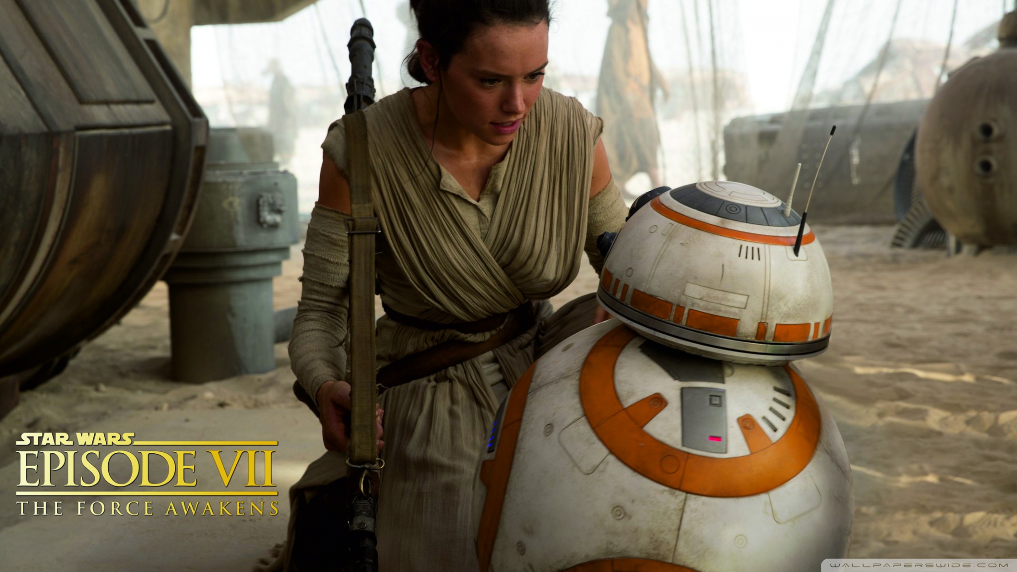 Rey Star Wars Jakku - HD Wallpaper 