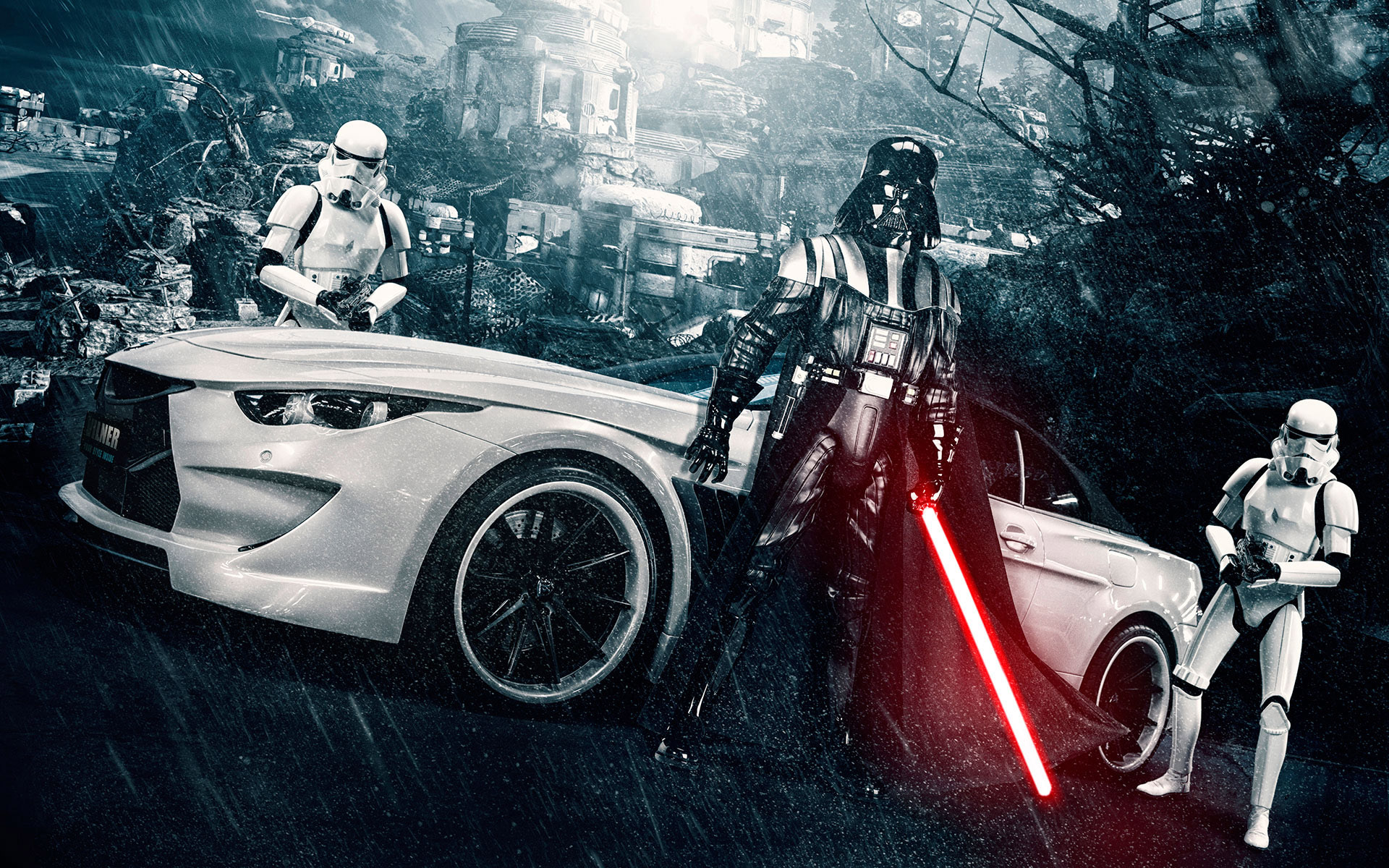 Darth Vader Bmw - HD Wallpaper 