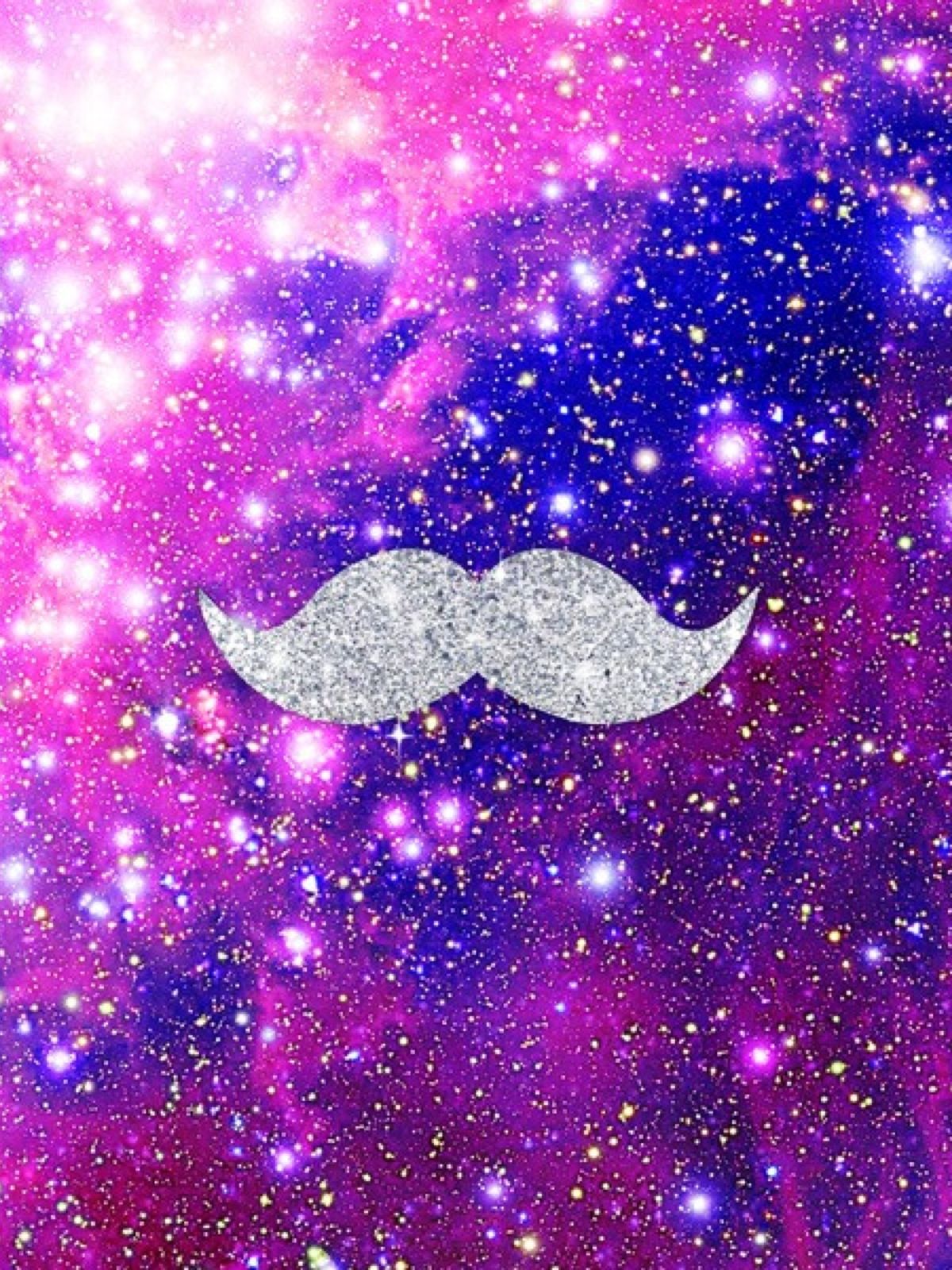 Galaxy Mustache Wallpaper - Galaxy Mustache - HD Wallpaper 